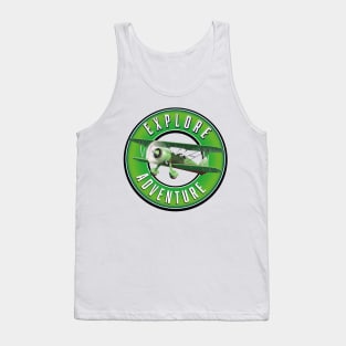 bi plane explore adventure logo Tank Top